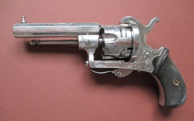 Belgium - ca. 1850 - D&M Marked - Luxurious Gentlemen - Double action (DA) - Pinfire (Lefaucheux) - Revolver - 9mm Cal