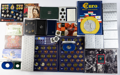 Big box with many Canadian coins and coin sets incl....