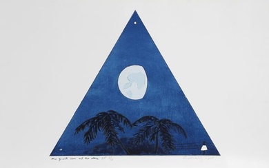 Bill Beckley, Three Quarter Moon - Two Evening Stars, Lithograph
