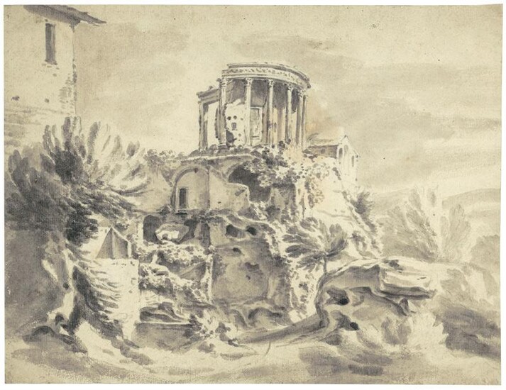 Blick auf den Tempel der Sibylle in Tivoli.
