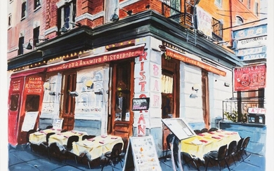 Bob Dylan, American b.1941; Little Italy, lower Manhattan; giclée print in colours on 350gsm Hahnemühle Museum Etching wove, signed and numbered 189/295 in pencil, printed by GTZ Fine Art Editions, New York, published by Washington Green Fine Art...