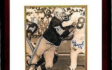 Bob Skoronski signed Green Bay Packers 8x10 Photo w/ #76 - Custom Framed