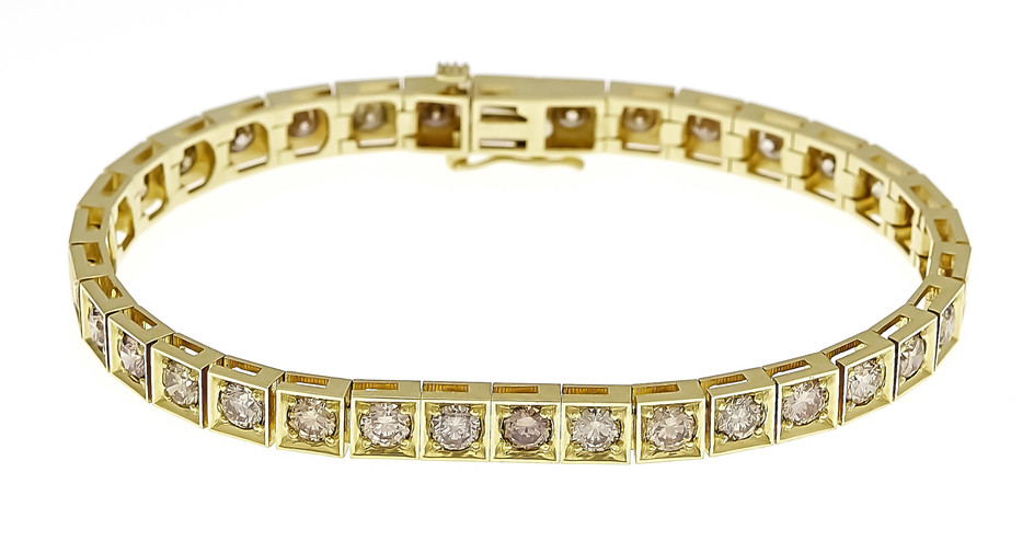 Brilliant bracelet GG 585/000 with 34 brilliant-cut diamonds,...