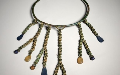 Bronze Age Hallstatt style torq pendant necklace