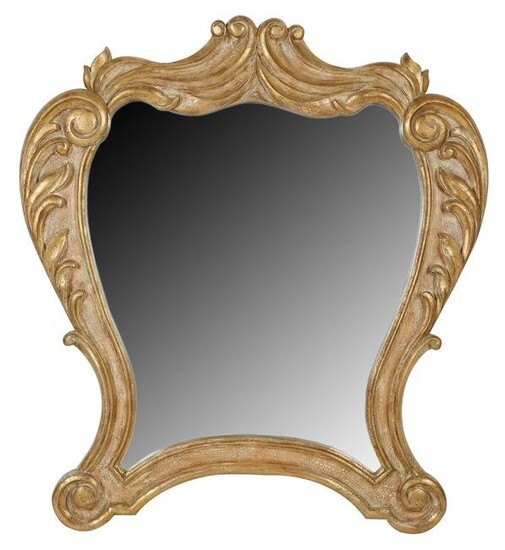 CARVED & GILT WOOD WALL MIRROR
