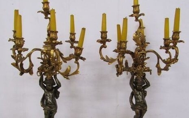 Candlestick, Pair of seven-light candelabra
