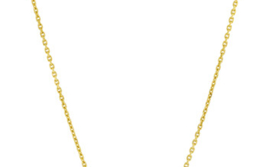 Cartier, pendentif cœur or 750 sur une chaîne or 750 à maille forçat limée, pendentif signé et numéroté F26591, h. pendentif 2.6 cm