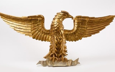Carved and Gilded Architectural Eagle