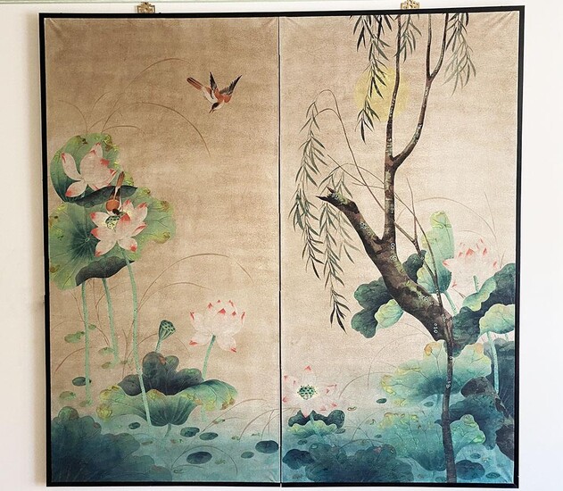 Chines Silk Textile Framed, RM2A