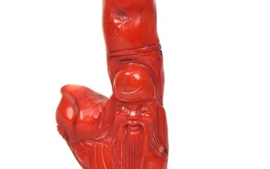 Chinese Carved Red Coral