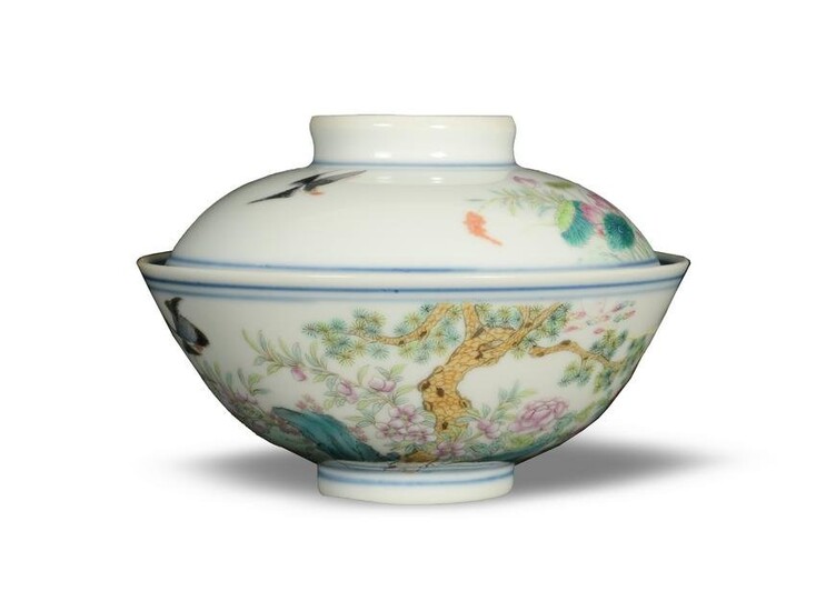 Chinese Famille Rose Lidded Bowl, Daoguang