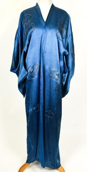 Chinese Hand Embroidered Silk Dragon Robe
