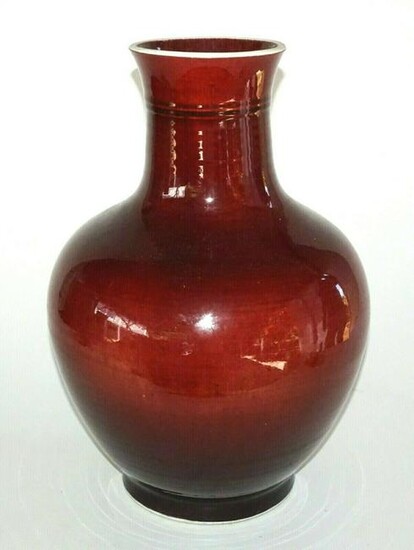 Chinese Qing Crackled Sang de boeuf Glaze Baluster Vase