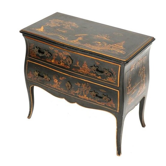 Chinoiserie Decorated Two Drawer Commode