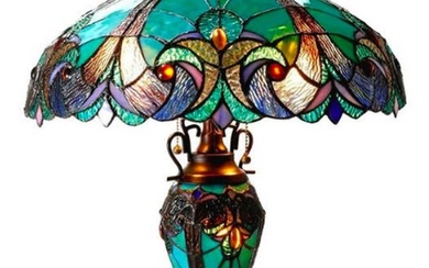 Chloe Tiffany Inspired Halston Double Lit Table Lamp