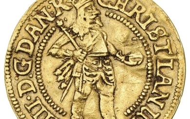 Christian IV, Ducat 1645, Hebrew legends, H 33, Sieg 128.2, S 5,...