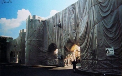 Christo (1935-2020) - The wall-wrapped Roman wall