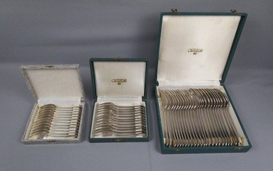 Christofle Paris - Cutlery set - Model: Marly - 12 people / 48 pieces - Silver alloy