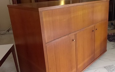 Cabinet - Mahogany, Wood, Cabinet on wheels with opening shelf