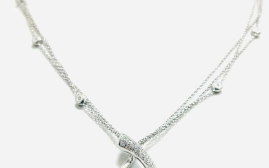 Crieri - 18 kt. White gold - Necklace with pendant - 1.20 ct Diamond