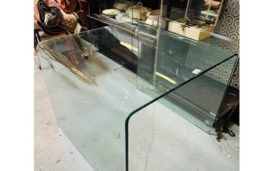 Designer glass coffee table, 700mm x 700mm x 560mm h