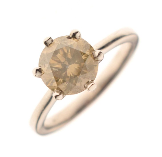 Diamond single stone platinum ring