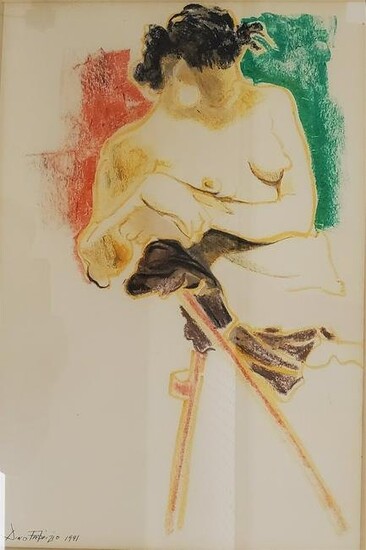 Dino Fabrizio Pastel, Nude Portrait