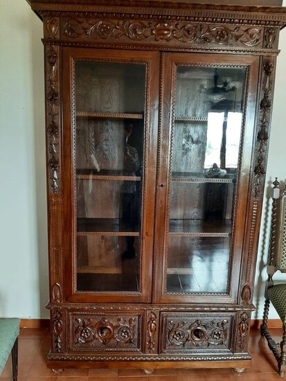 Display cabinet (1) - Walnut - Late 19th century