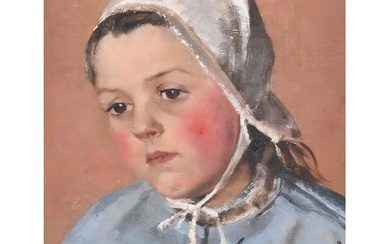 Early 20th Century English School. Head Study of a Young Gir...
