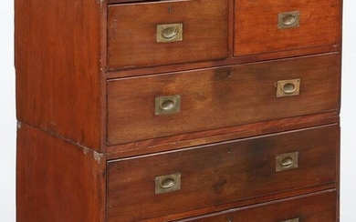 English mahogany campaign chest