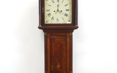 Exceptional Roxbury tall case clock. Late 18th
