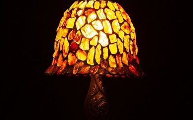 Exclusive Natural Baltic Amber Lamp - Amber - 44 cm - 26 cm