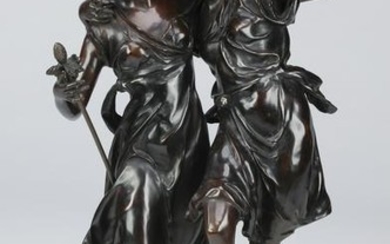 F. de Luca (Italian) signed bronze sculpture
