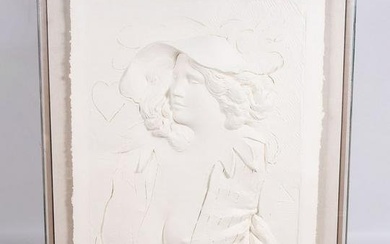 FRANK GALLO EMBOSSED CAST PAPER SCULPTURE ACTRESS