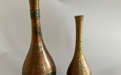 Fine copper vase - Japan - Shōwa period (1926-1989)