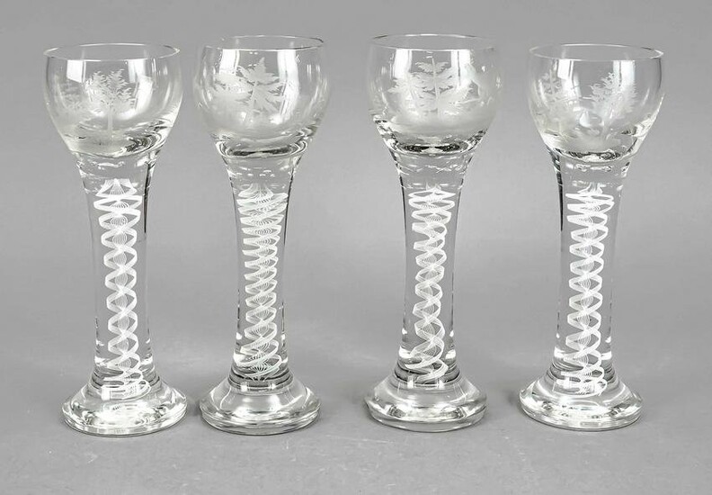 Four large goblets, c. 1900, r