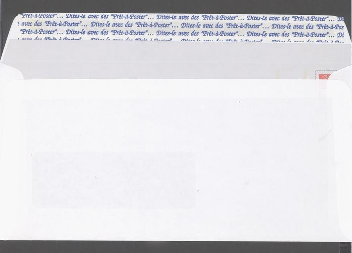 France 1999 - ‘ready to post’ envelope with variety printed on the inside and misaligned ‘PHO’ bars. - Spink 3197