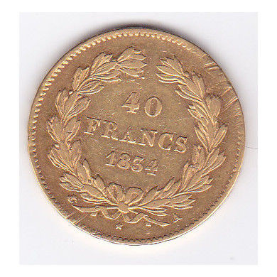 France - 40 Francs 1834-A Louis Philippe I - Gold