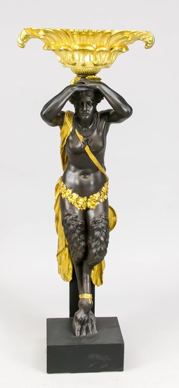 French 19th century sculptor, large, female caryatid with...