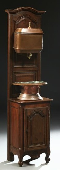 French Provincial Louis XV Style Copper and Brass