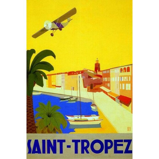 French Travel Poster Print, Saint Tropez