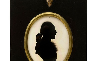 George Bruce (c.1775-1846) Silhouette portrait of a gentleman