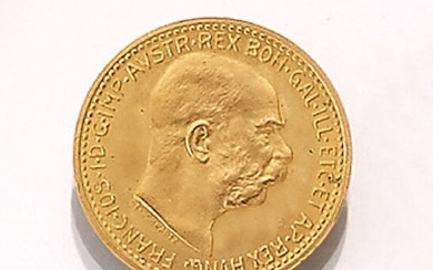 Gold coin, 10 kroner, Austria-Hungary, 1912, Franz...
