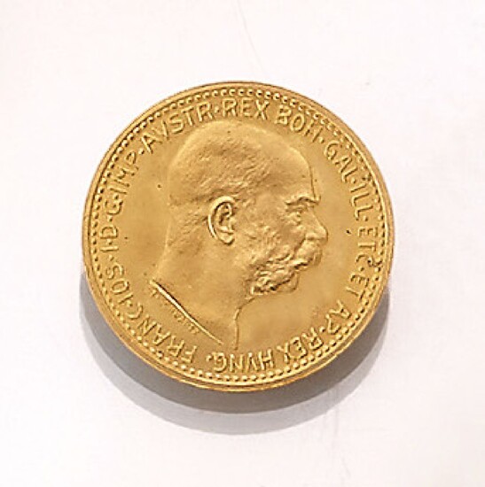 Gold coin, 10 kroner, Austria-Hungary, 1912, Franz...