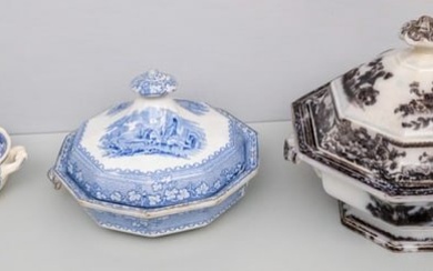 Group of Antique Transferware Porcelain