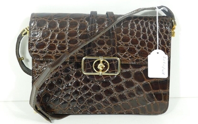 Gucci brown crocodile bag