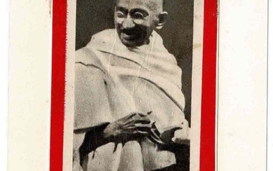 HISTORY - GANDHI Mohandas Karamchand (1869 - 1948) - 2 Printed photographs signed
