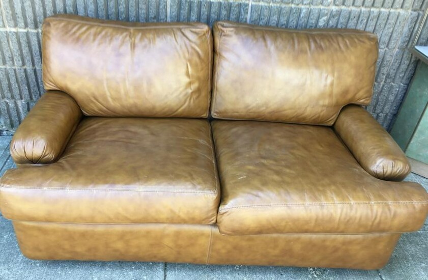 Hancock & Moore Brown Leather Sofa / Couch