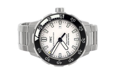 IWC Aquatimer Stainless Steel White Dial On Bracelet Black Bezel 44mm IW356806