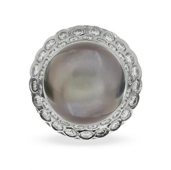 Interchangeable Pearl and Diamond Ring